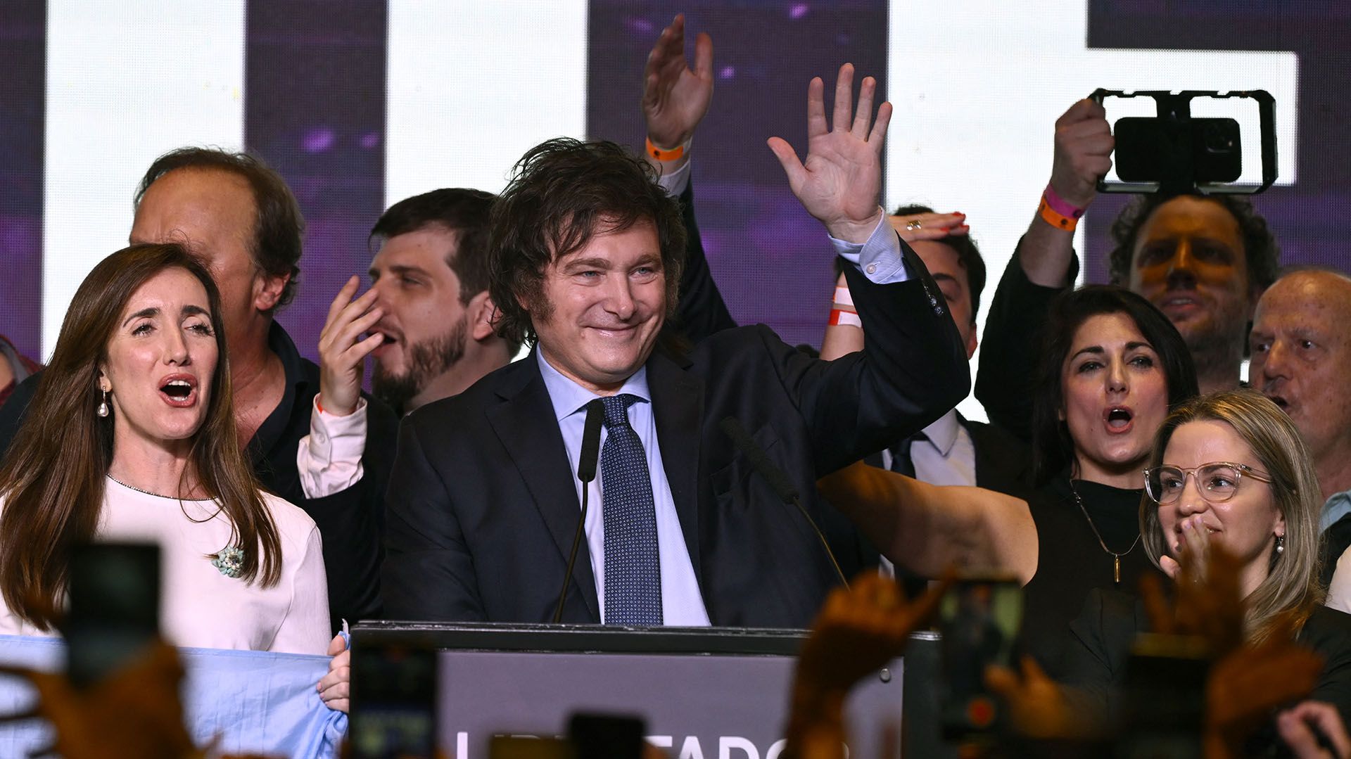 Javier Milei, durante su discurso (AFP)