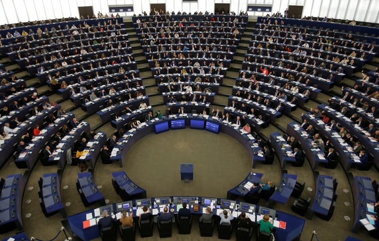 Members of the European Parliament take part in a voting session in Strasbourg, France, November 28, 2019. MEP's voted on thursday on a 