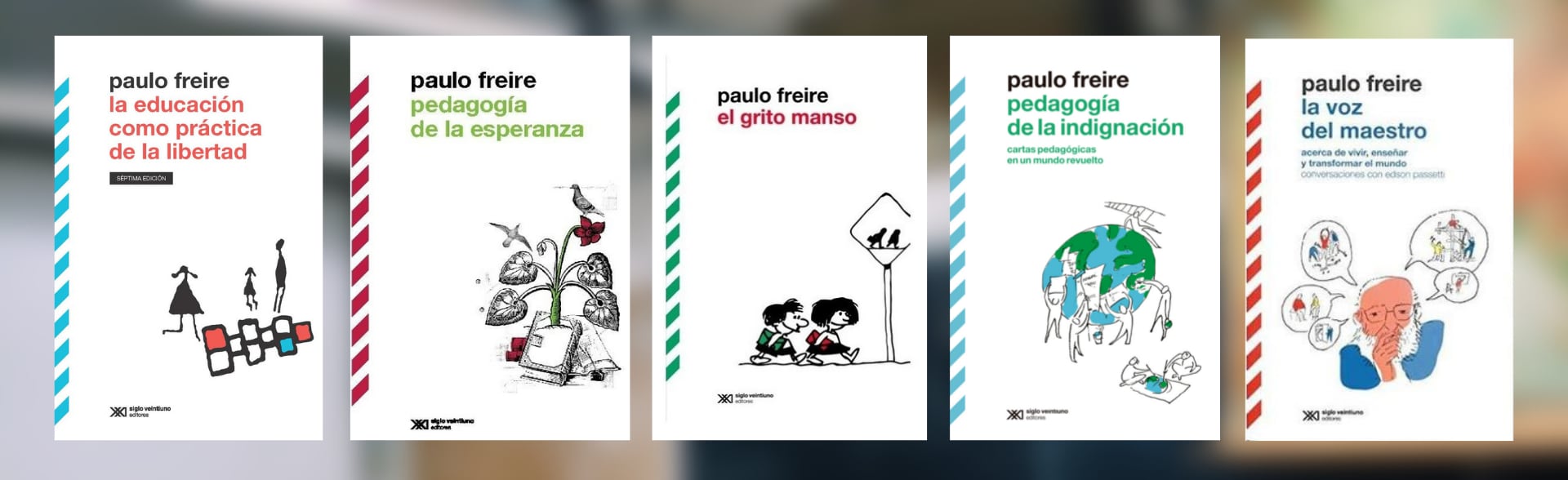 Algunos de los libros que escribió Paulo Freire