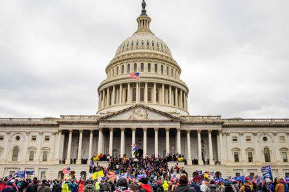 Los disturbios en el Capitolio incitados por Donald Trump (Jason Andrew/The New York Times)