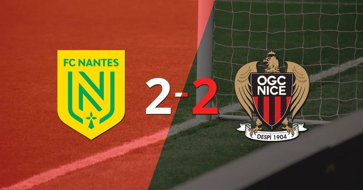 Nantes drew 2-2 at home with Nice