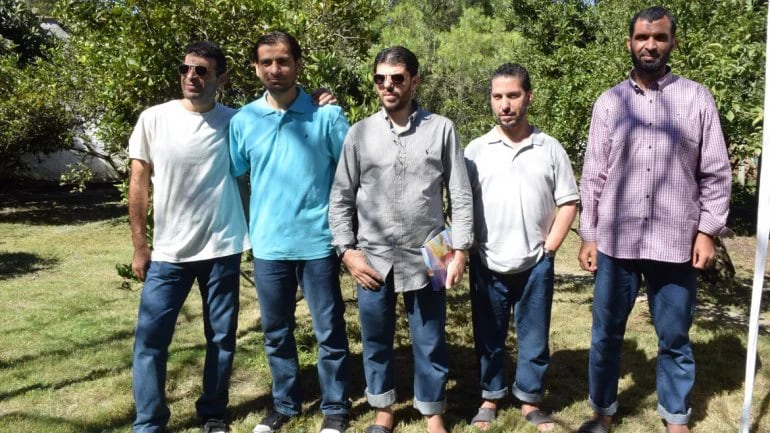 Los ex presos de Guantánamo que llegaron a Uruguay (AFP)