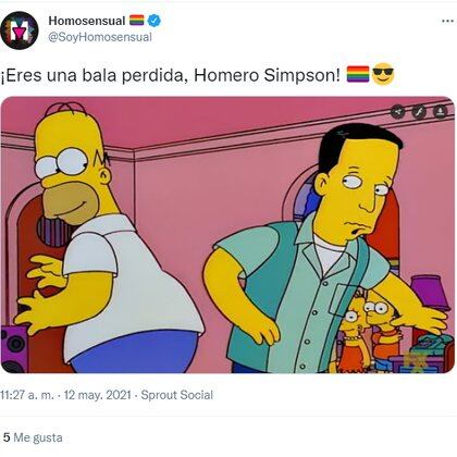 Homero Simpson siendo una bala perdida según Javier