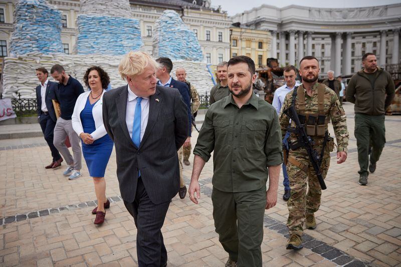 El primer ministro británico, Boris Johnson estuvo de visita en Ucrania esta semana