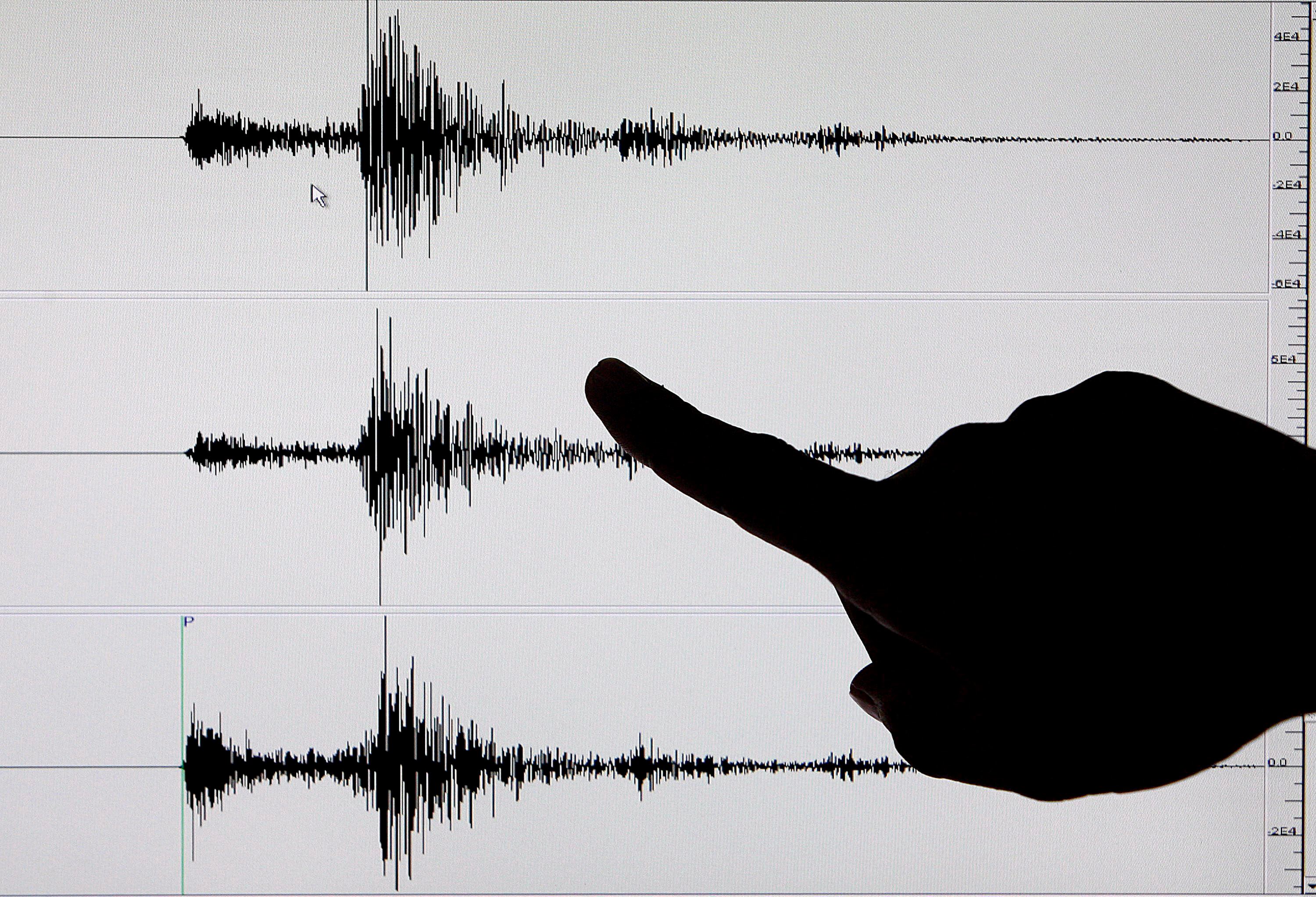 Imagen de archivo de un sismógrafo tras un terremoto. Crédito: EPA/Alanah M. Torralba