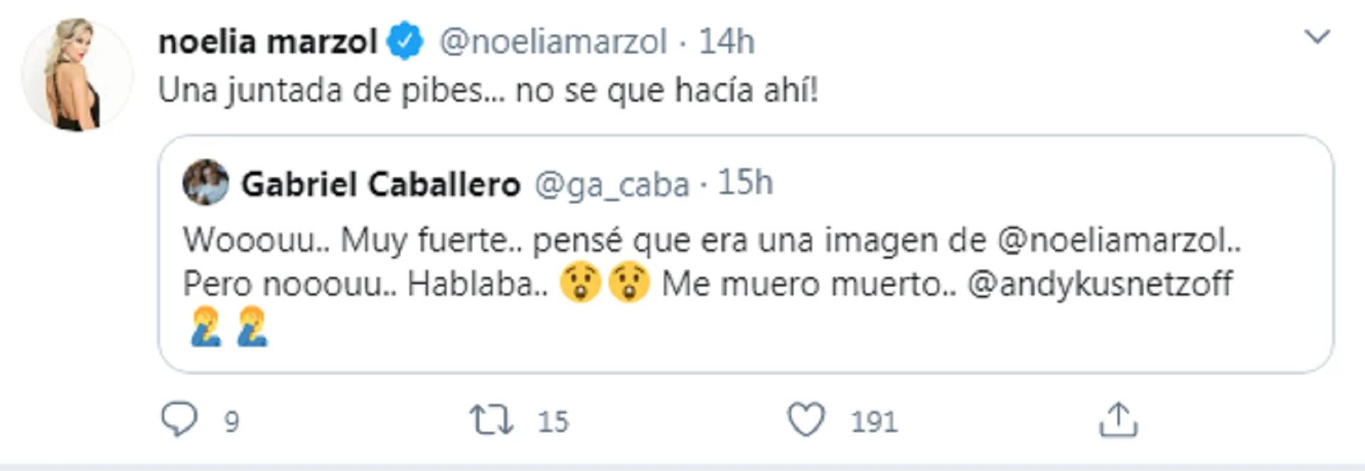 Los furiosos tuit de Noelia Marzol