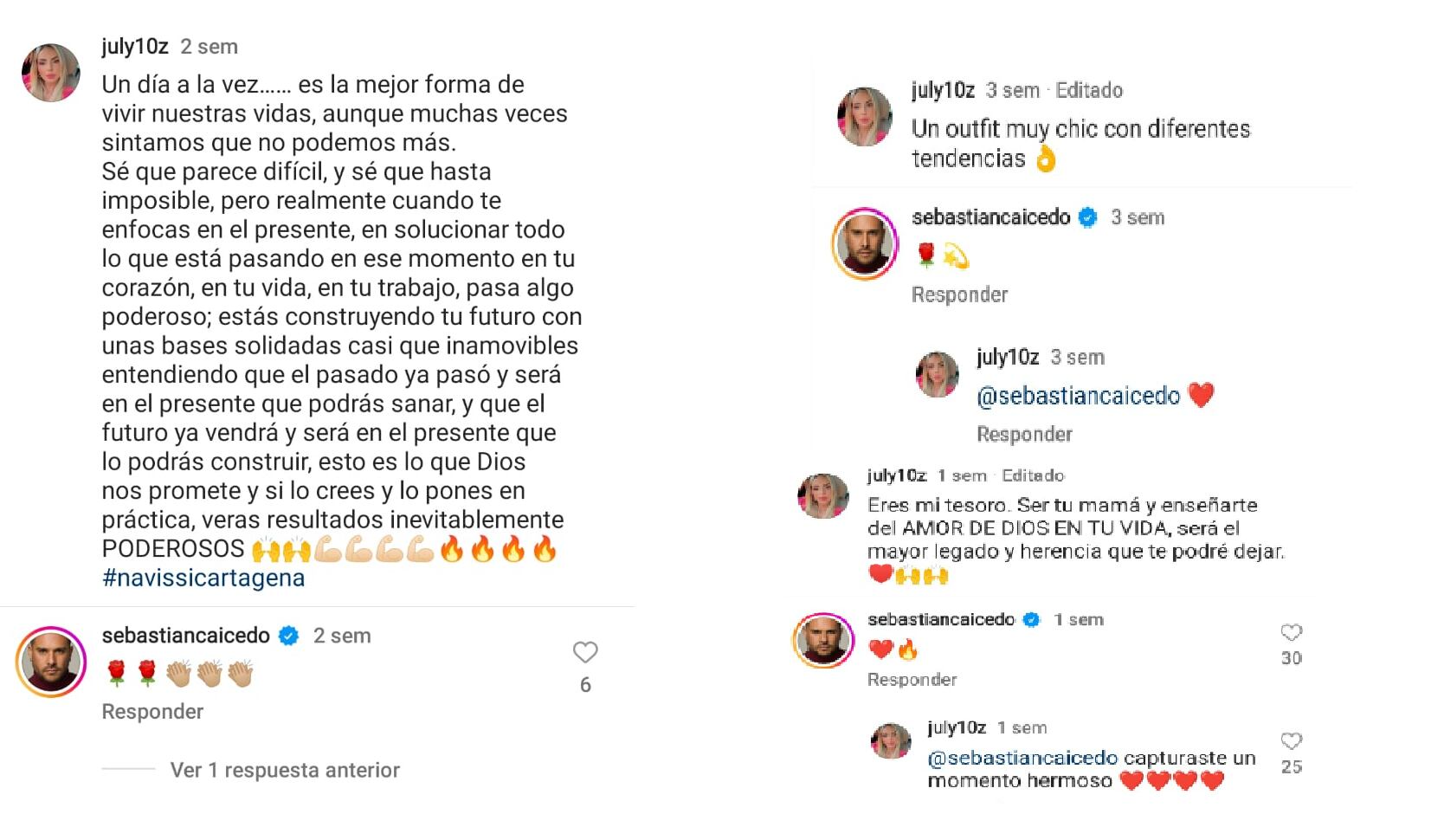 Interacciones Sebastian Caicedo y Juliana Diez
