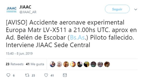 Accidentes - Accidentes de Aeronaves (Civiles) Noticias,comentarios,fotos,videos.  - Página 16 Tuit1