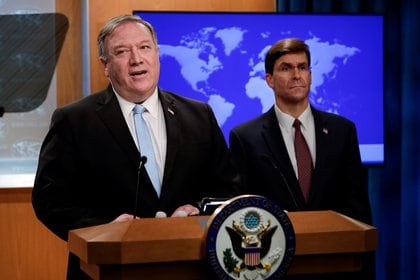 Mike Pompeo and Mark Esper (Reuters)