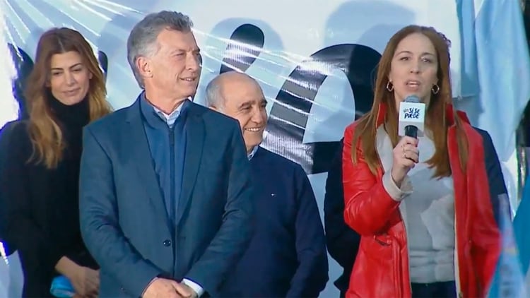 María Eugenia Vidal acompañó a Mauricio Macri en Bahía Blanca