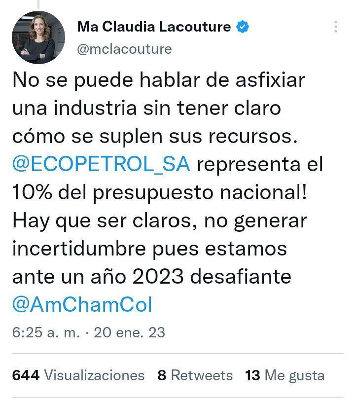 Trino de la Cámara de Comercio Colombo Americana, AmCham Colombia, María Claudia Lacouture