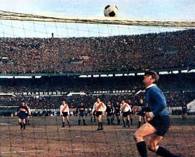 Boca y River en el partido del día de la tragedia de la puerta 12 