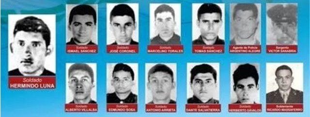 Los caídos que murieron defendiendo el regimiento, esa tarde del 5 de octubre de 1975