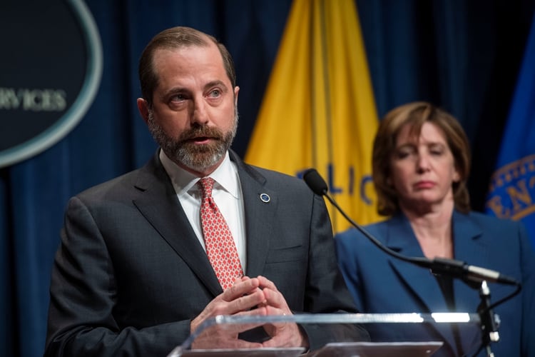 Alex Azar, secretario de Salud norteamericano (REUTERS/Amanda Voisard)