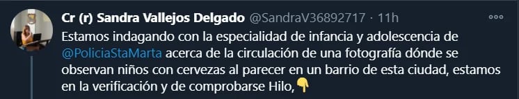 / Twitter Sandra Vallejos