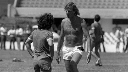 Menotti y Maradona. "El Flaco" dejó afuera a Diego del Mundial de 1978