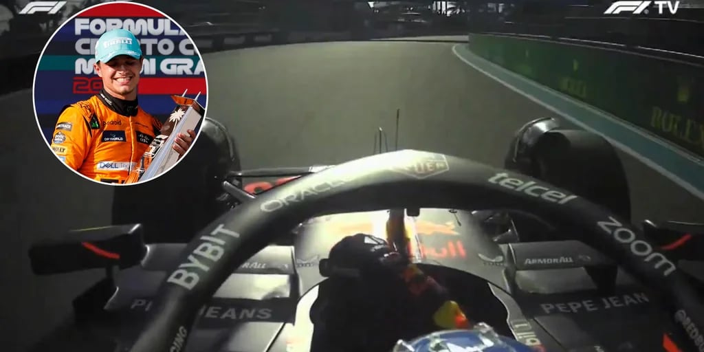 El gesto de Max Verstappen con Lando Norris tras su primera victoria en la Fórmula 1