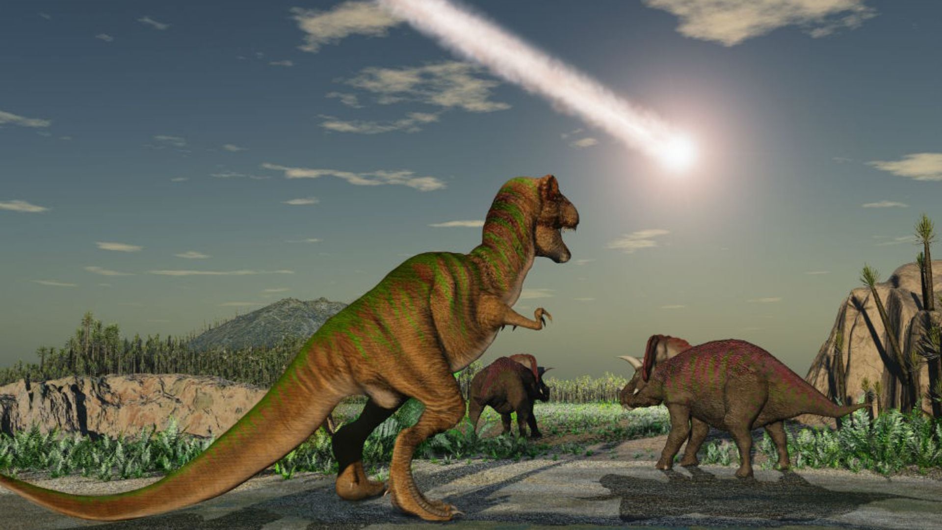 Los dinosaurios fueron testigos directos del impacto de un gran meteorito en la Tierra
