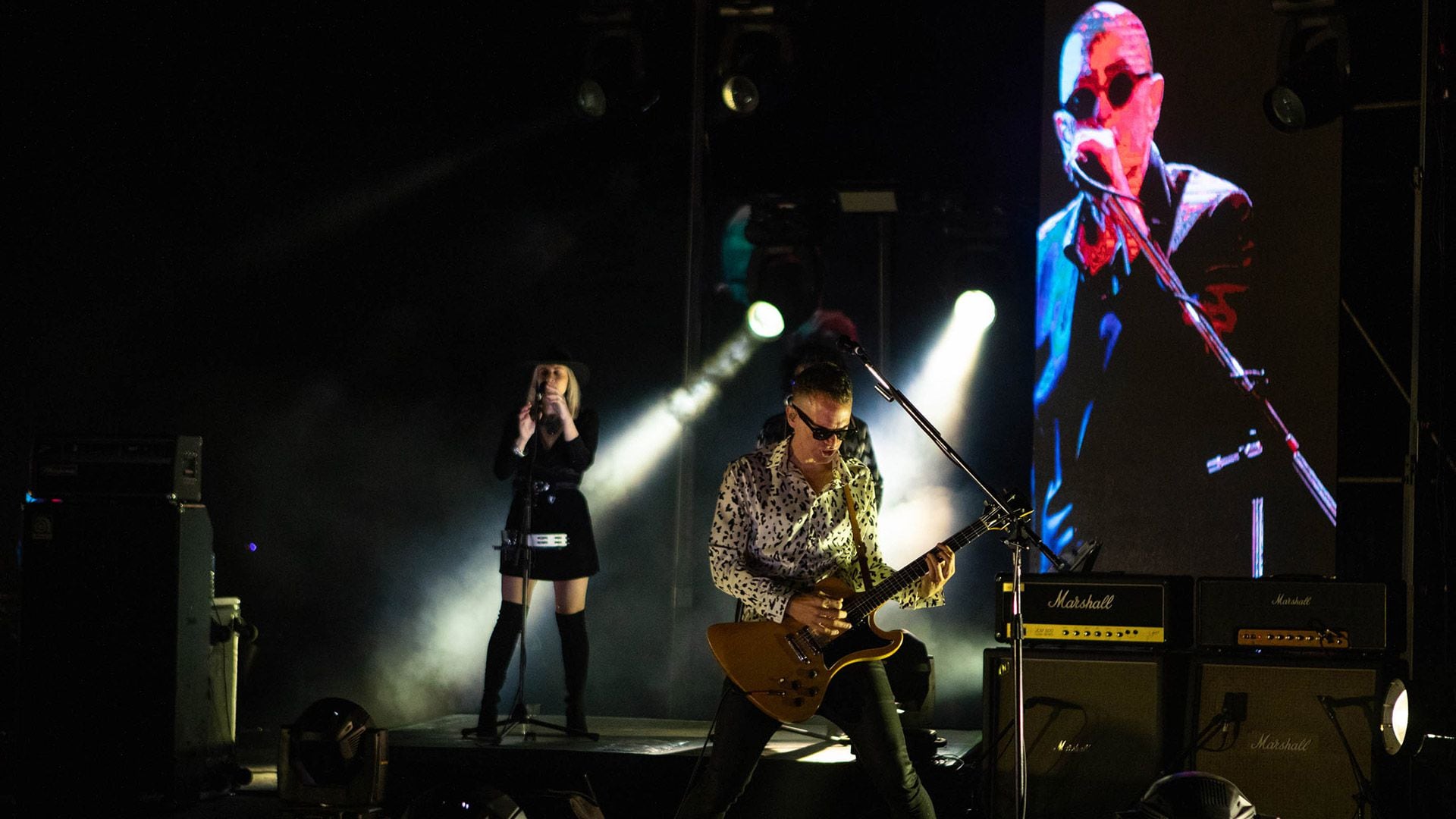 La última aparición pública de Solari, a través de una grabación emitida en un show transmitido en streaming por su banda, Los Fundamentalistas del Aire acondicionado (Foto: Télam S. E.)