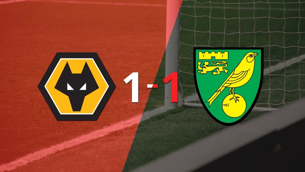 Wolverhampton y Norwich City empataron 1 a 1