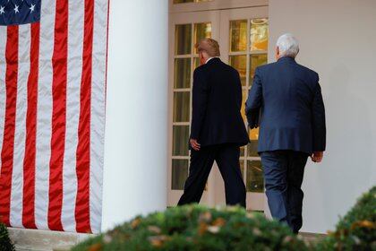 El alejamiento entre Trump y Pence no fue suficiente para desembocar en el mecanismo de destitución (Reuters)