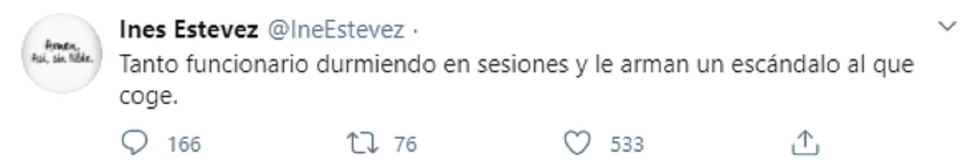 El tuit de Inés Estevez