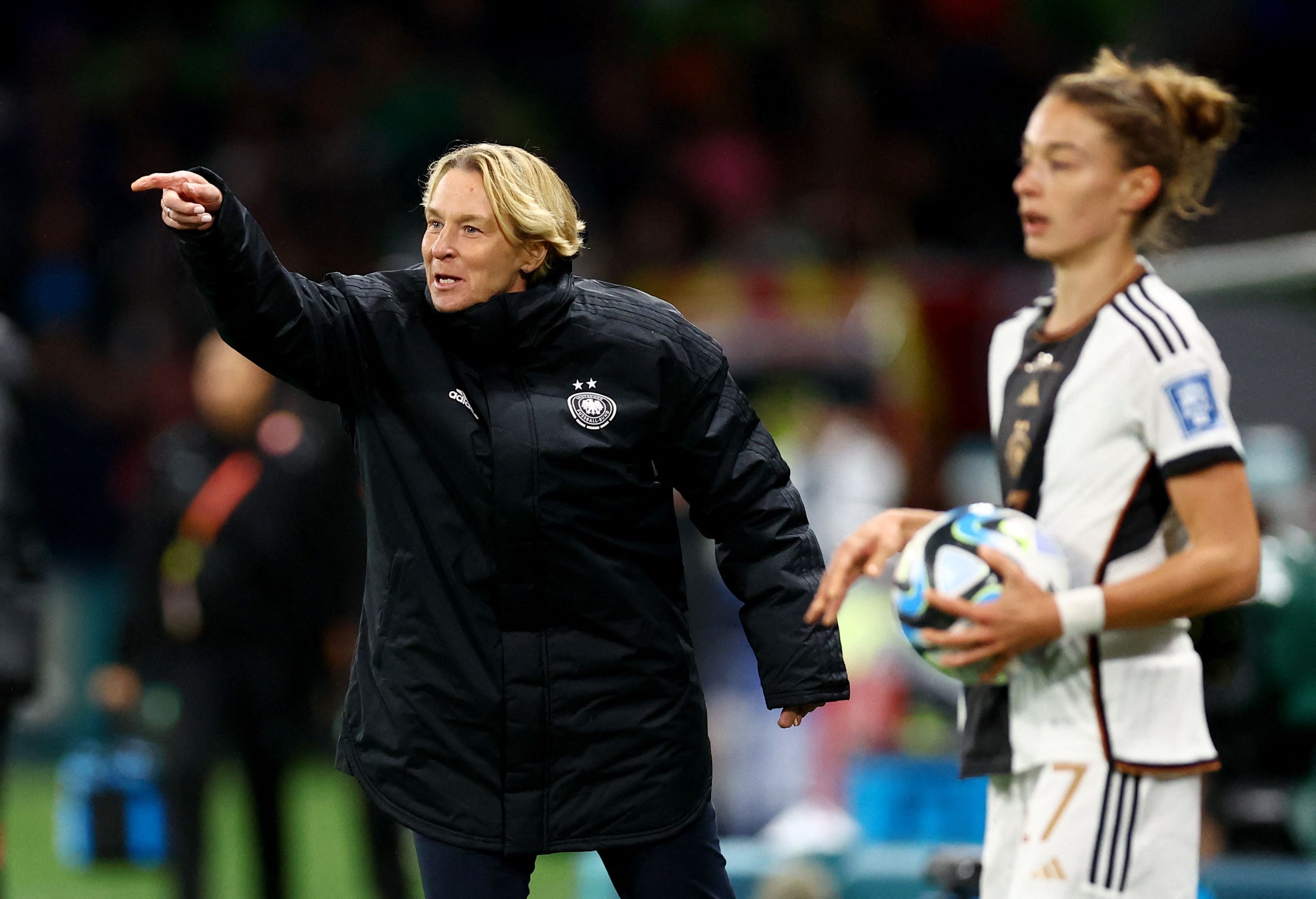 Martina Voss-Tecklenburg, técnica de Alemania durante el partido ante Marruecos. REUTERS/Hannah Mckay