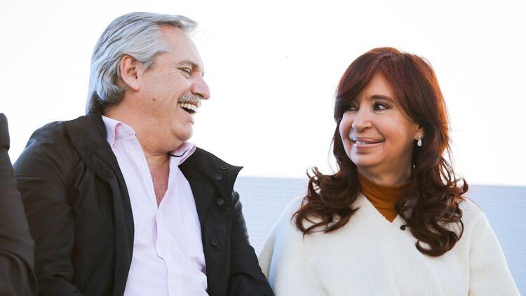 Alberto Fernández junto a Cristina Kirchner