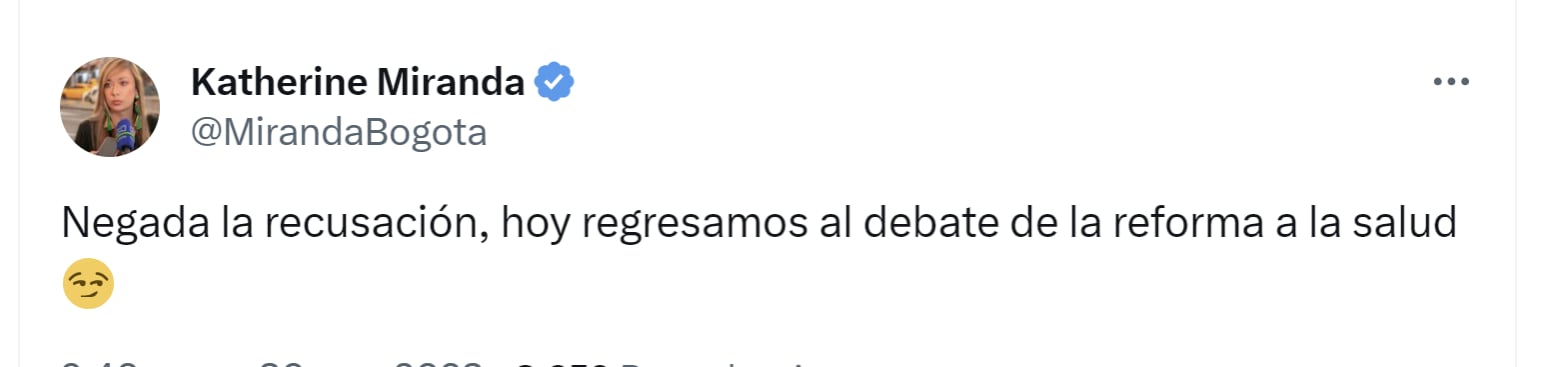 Katherine Miranda celebra rechazo de recusación contra la bancada del partido Verde - crédito X