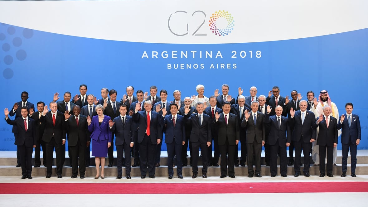 La primera foto de familia del G20 Argentina (Manuel Cortina)