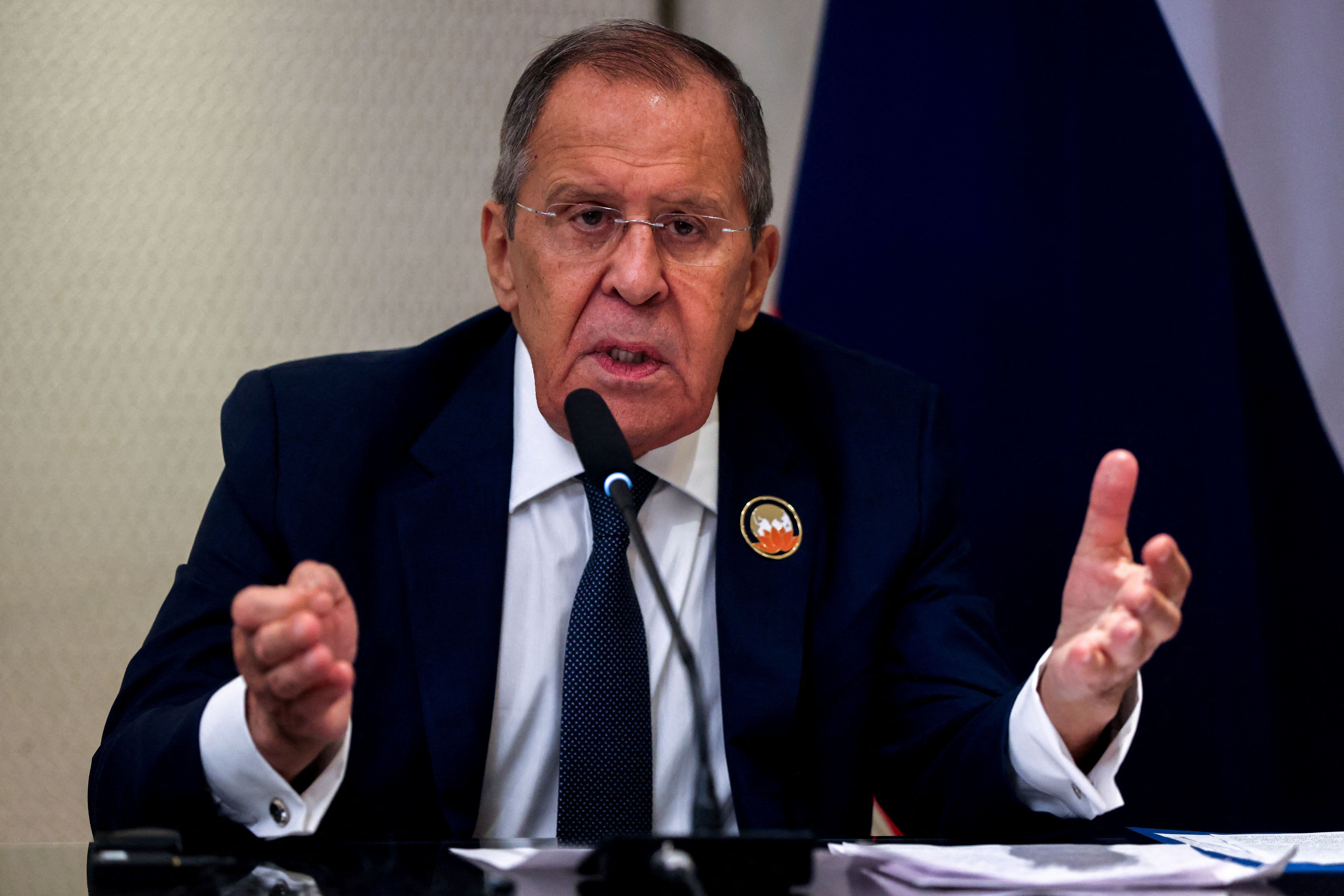 El enviado de Putin a la cumbre, el canciller Sergei Lavrov (Reuters)