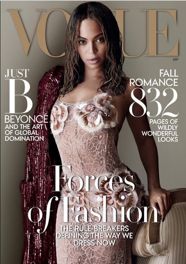 Beyoncé portada de Vogue, septiembre, 2015
