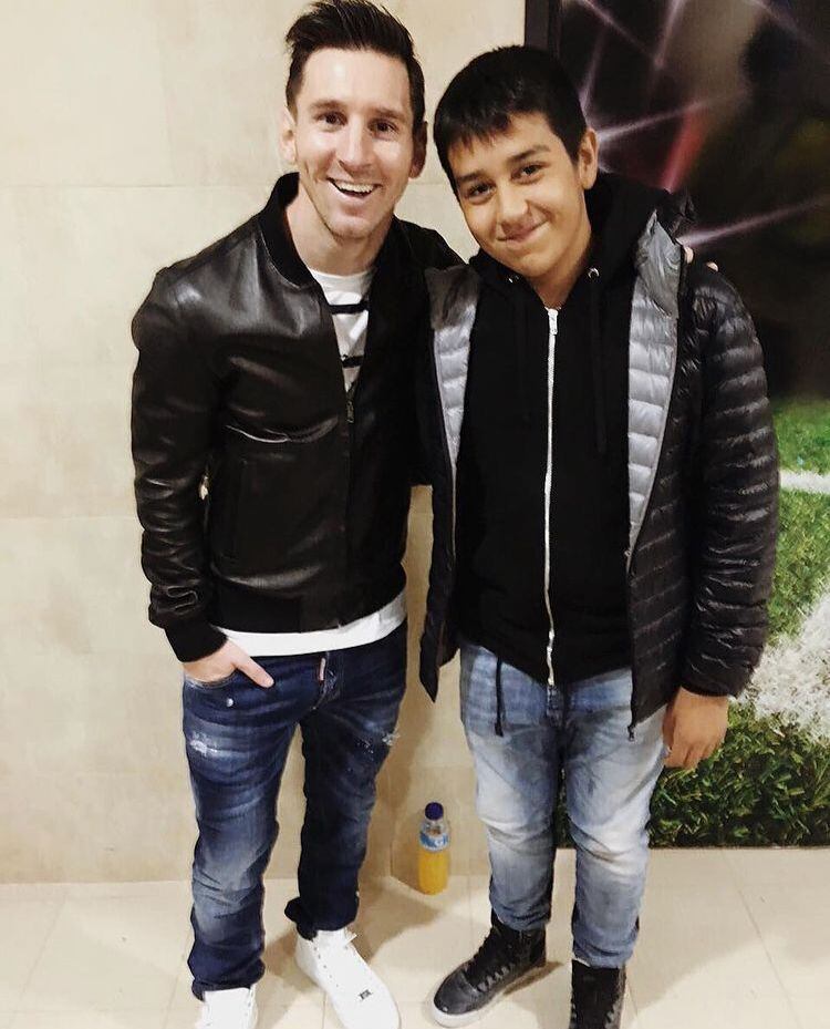 Messi y Agustín Riquelme