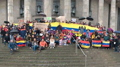Protesta de venezolanos en Argentina