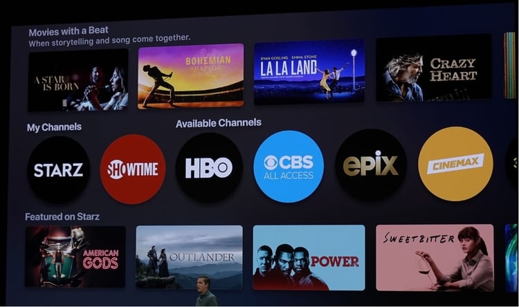 La compañía presentó una versión renovada de su app Apple TV.
