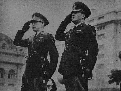Edelmiro Farrell y Juan Domingo Perón