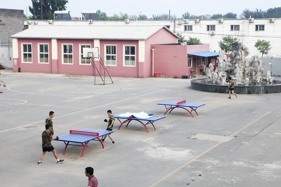 Hora de practicar deportes en el Centro de Desarrollo Mental para Jóvenes de China. Foto: Giulia Marchi.