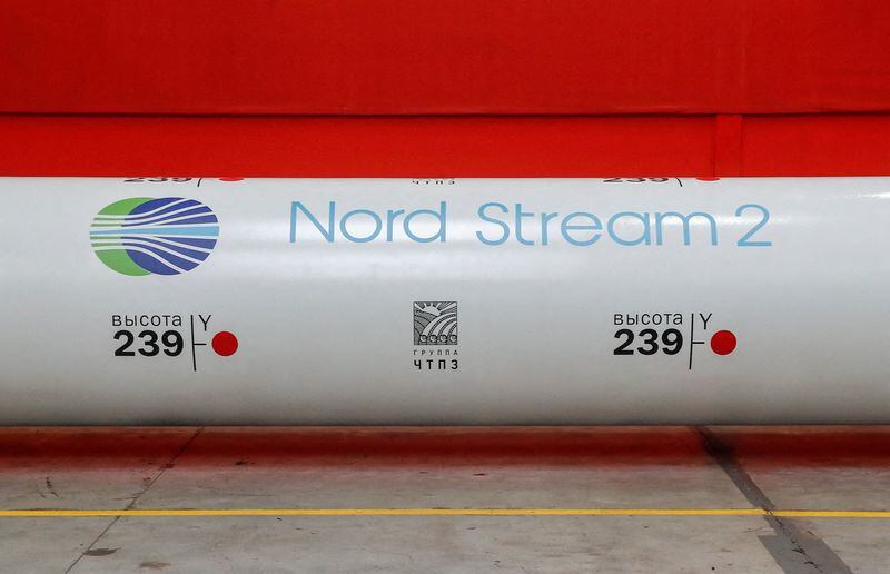 The logo of the Nord Stream 2 gas pipeline project (Photo: Reuters)