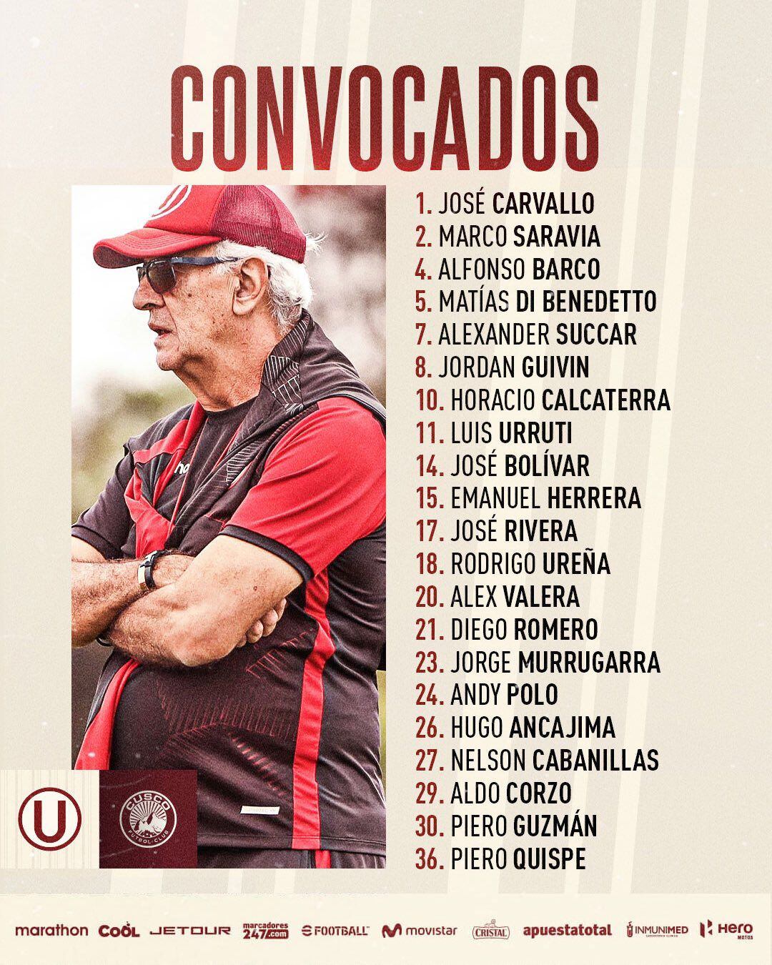 Conoce qué jugadores fueron convocados por Jorge Fossati para el choque ante Cusco FC. (Foto: Universitario)