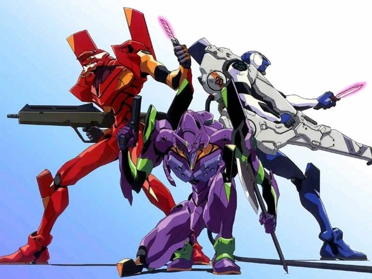 Las Unidades Evangelion listas para la batalla