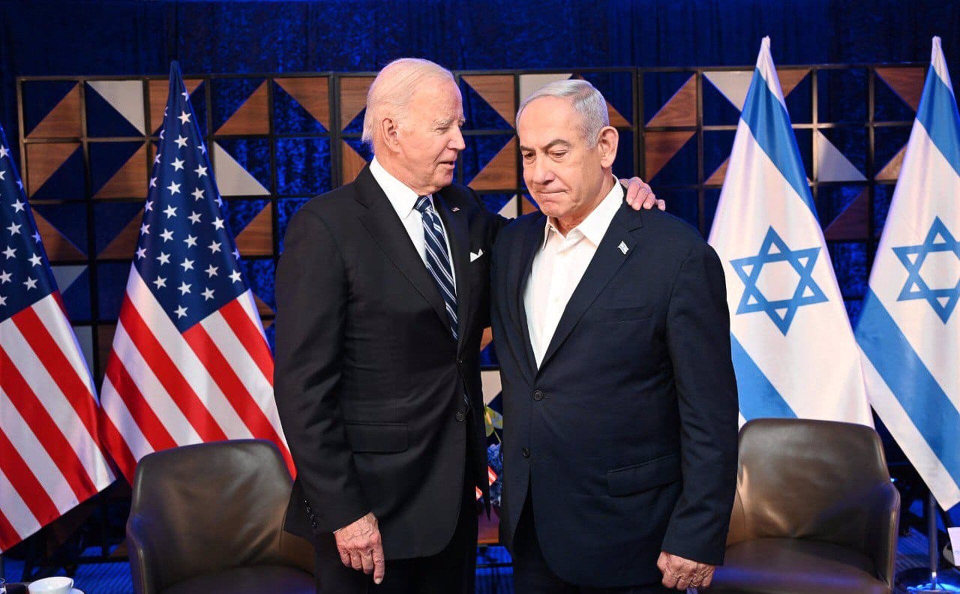 El presidente de EEUU Joe Biden y el primer ministro israelí Benjamin Netanyahu mantuvieron  una llamada telefónica el domingo (Avi Ohayon/Israel Gpo via ZUMA Press Wire)