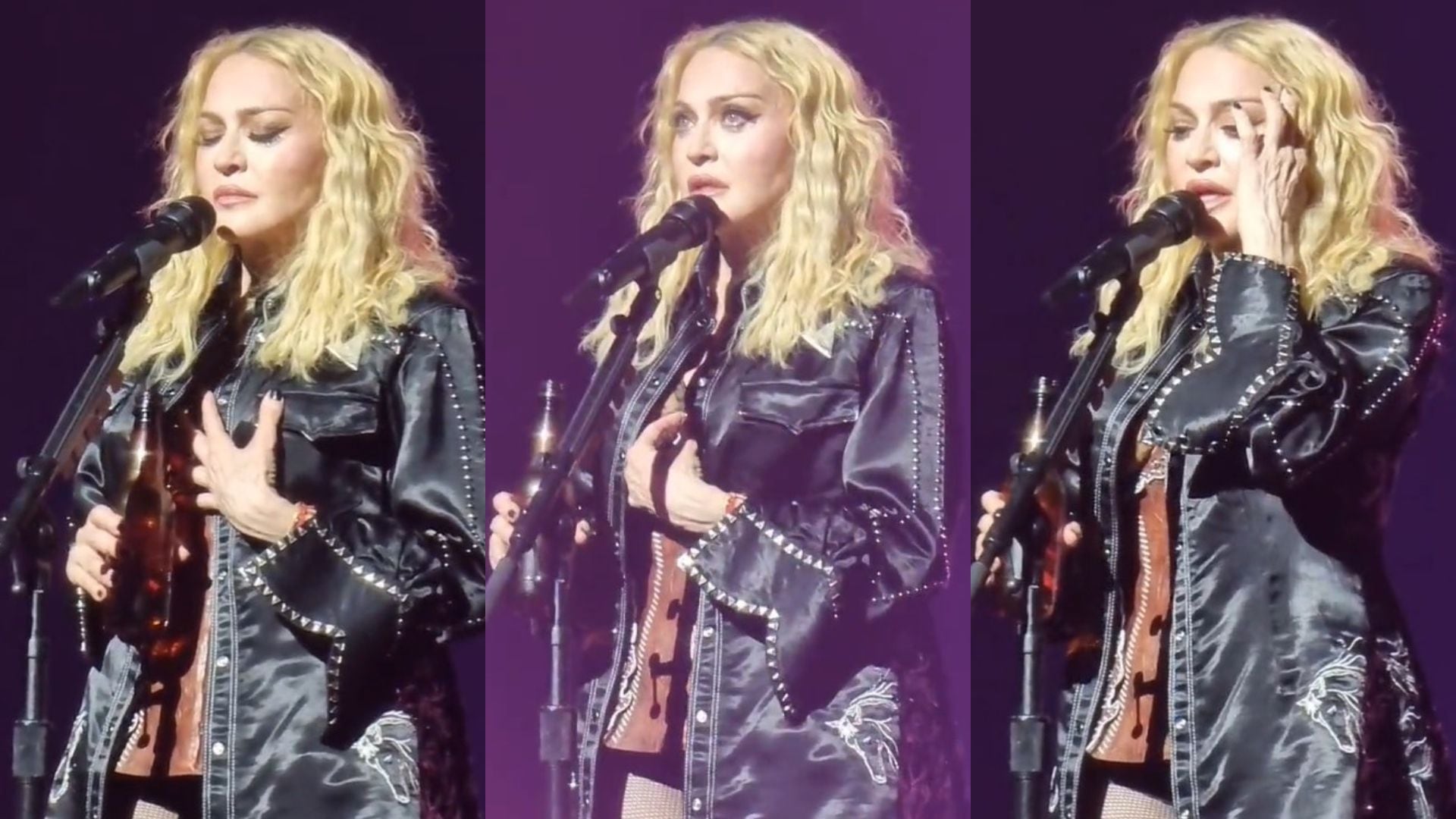 Madonna rompió en llanto durante su show en Bélgica tras brindar detalles de la enfermedad que casi le cuesta la vida