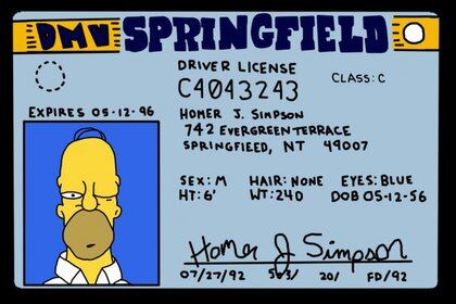 Licencia de Conducir de Homero Simpson