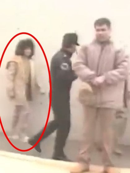 La presencia de la mujer pasó casi desapercibida ante la espectacularidad por la detención del "Chapo" (Foto: captura de pantalla/ YouTube @SOY EL CHAPO)