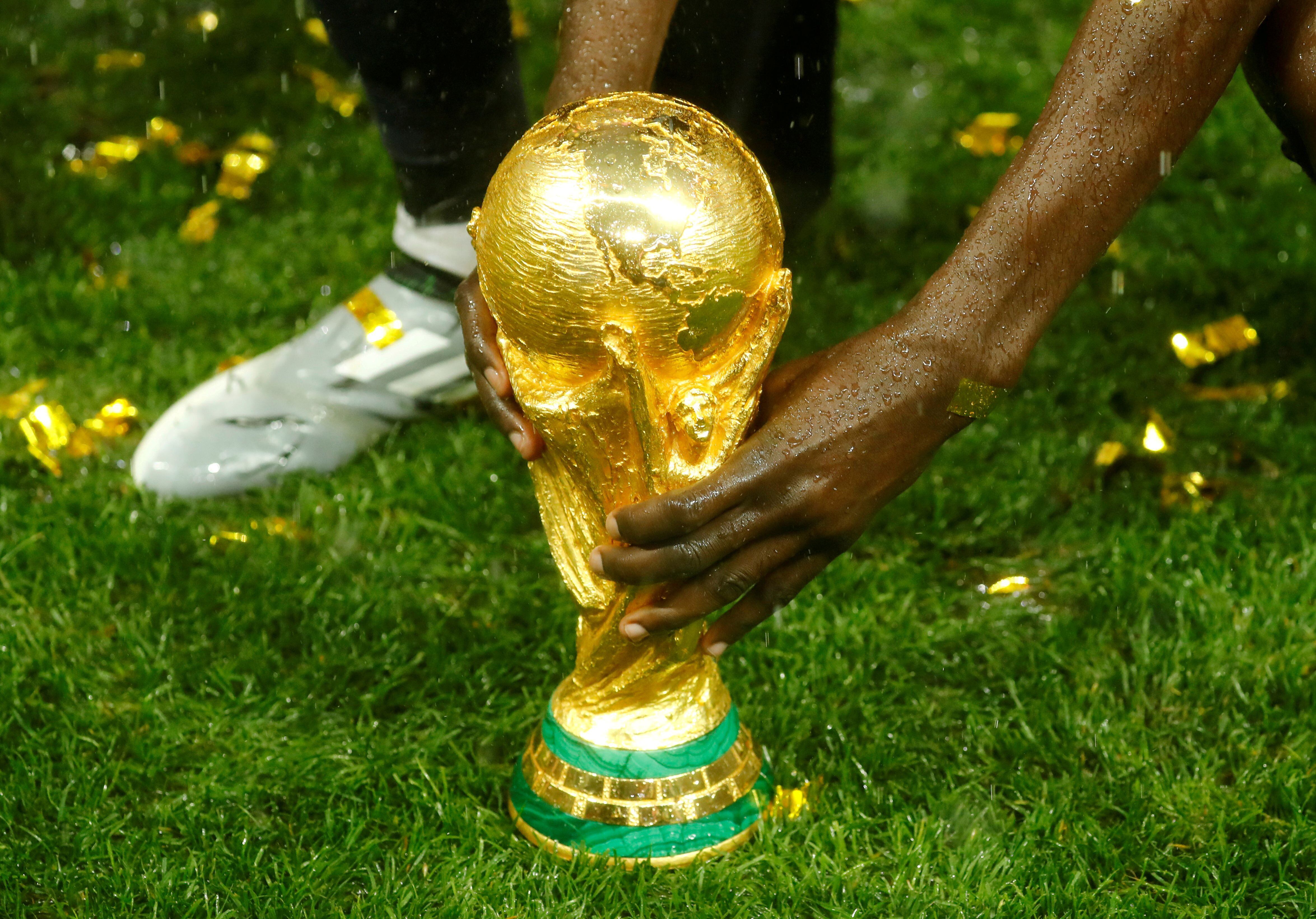 El trofeo de la Copa del Mundo de fútbol / REUTERS/Kai Pfaffenbach/File Photo