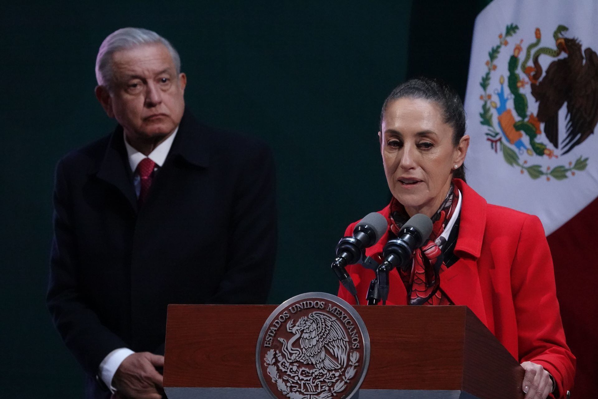 El Presidente Andrés Manuel López Obrador y la aspirante a la candidatura presidencial de Morena, Claudia Sheinbaum. Foto: Cuartoscuro