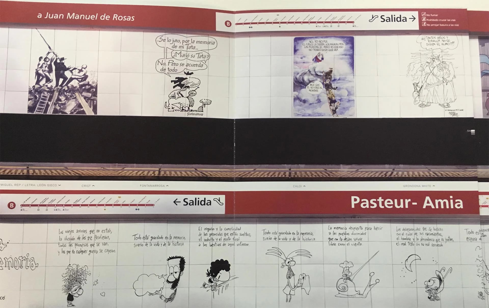 Historietas e ilustraciones para la transformación de la estación Pasteur