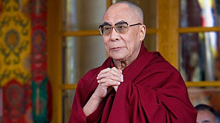 El Dalai Lama en el monasterio de Namgyal en India