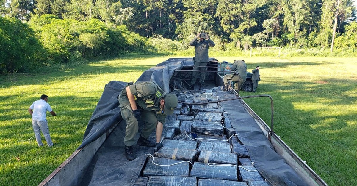 Gendarmerie kidnapped more than 4 tons of marijuana from Brazil in Misiones