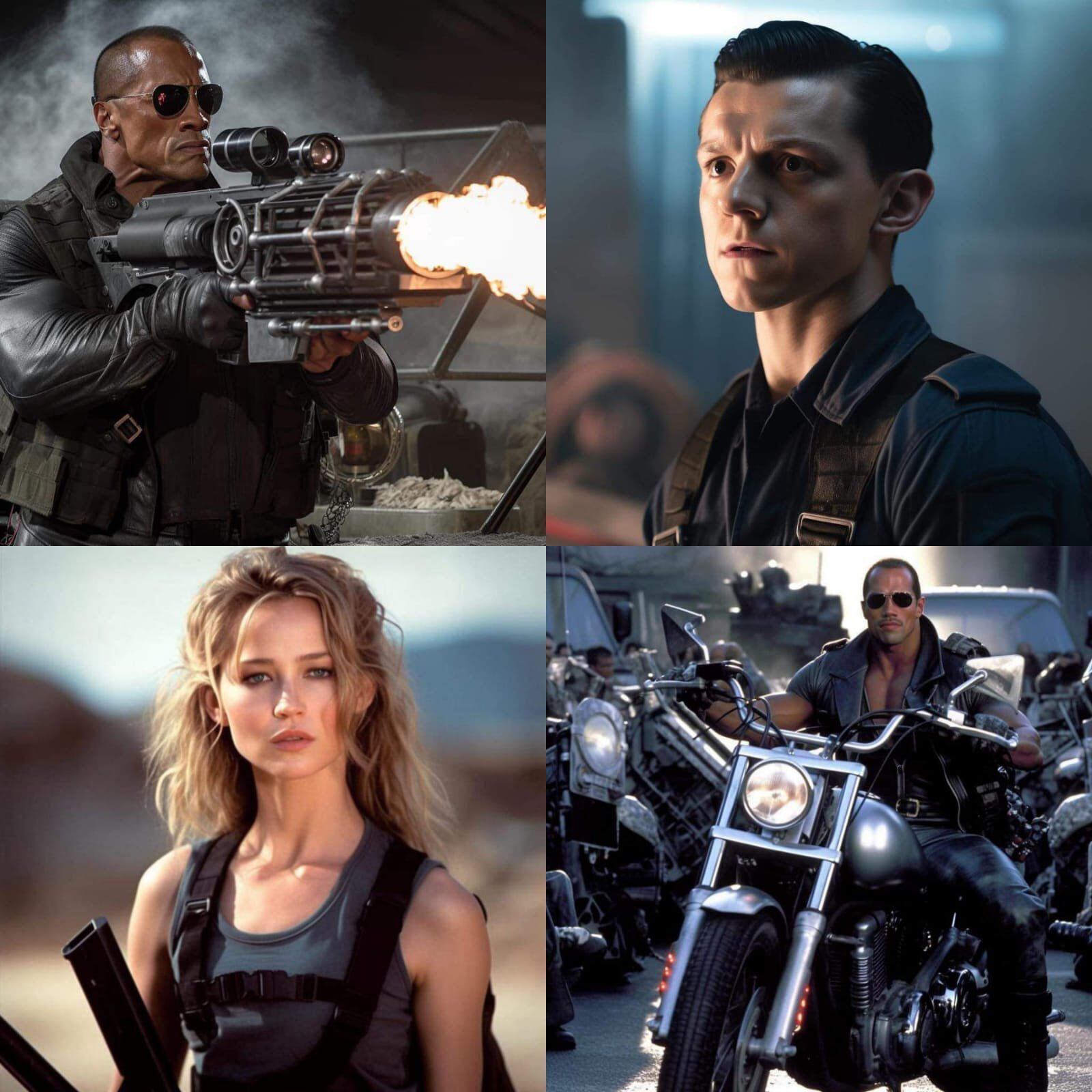 Una IA imaginó el remake de Terminator: Dwayne Johnson y Tom Holland son protagonistas